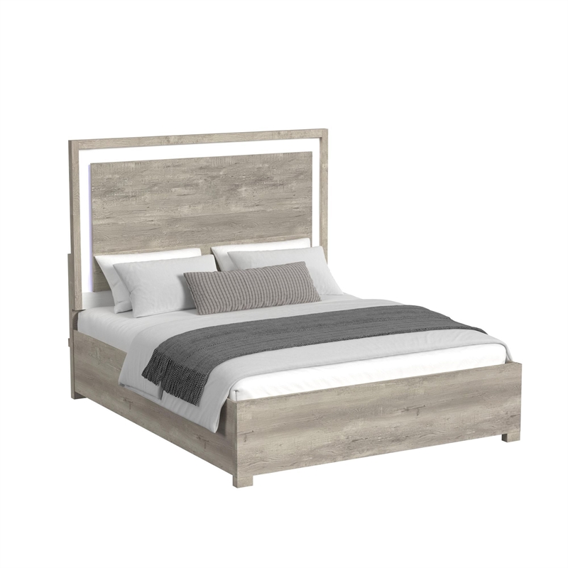 Vega King 3PC Bedroom Set with LED in Dual Tone