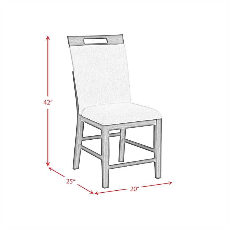 Pinnacle 5PC Counter Height Dining Set in Charcoal Table and Four Chairs