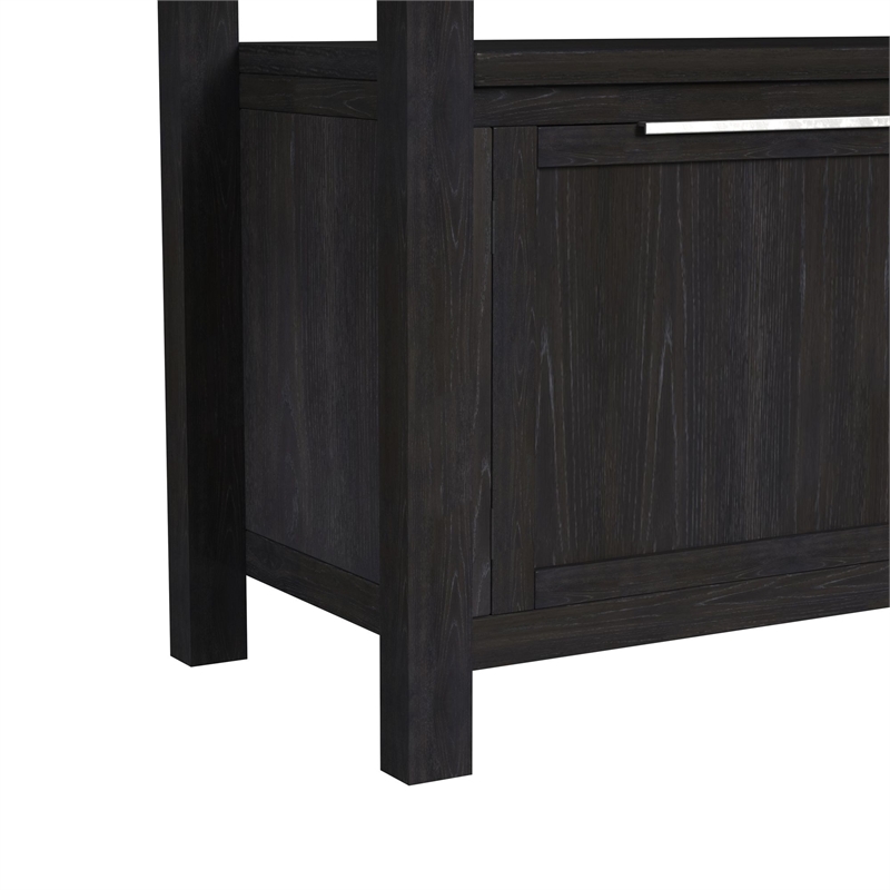 Pinnacle 6PC Counter Height Dining Set in Charcoal Table  Four Chairs Bench