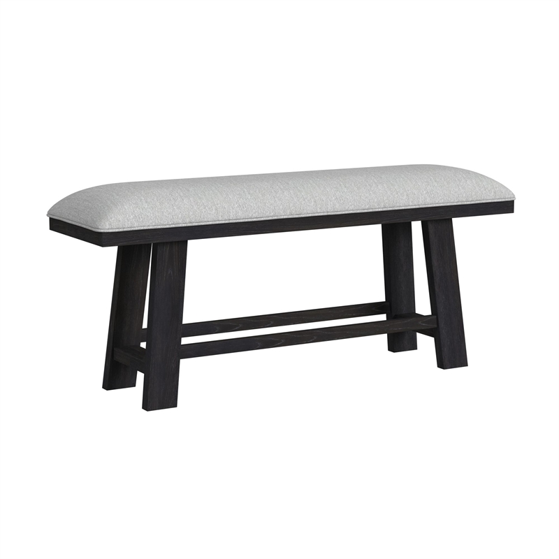 Pinnacle 6PC Counter Height Dining Set in Charcoal Table  Four Chairs Bench