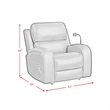 Epitome P3 Power Glider Recliner W Heat Massage W wireless charger in AlineBlack