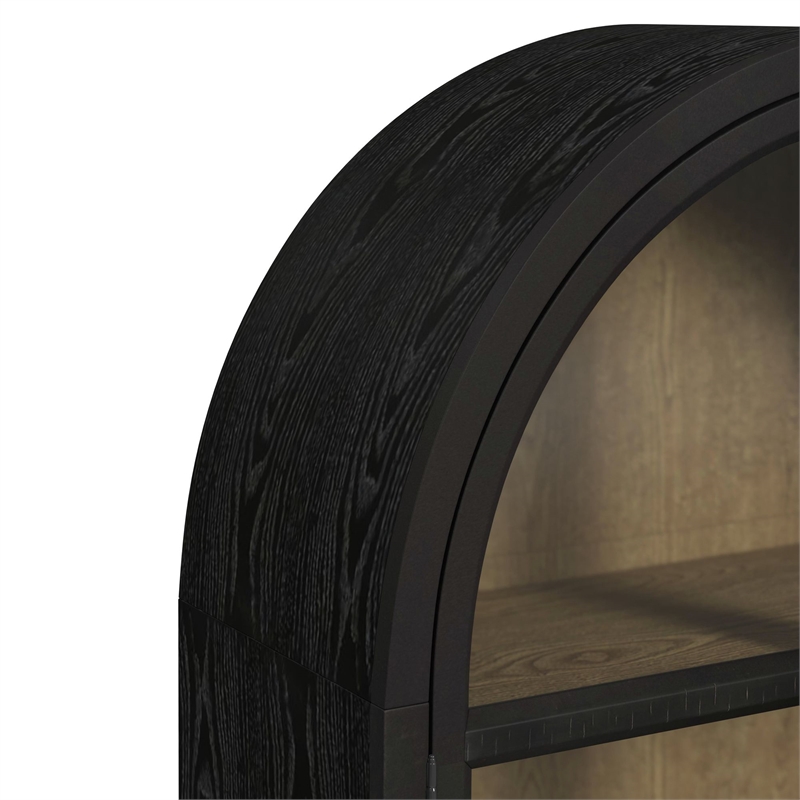 Picket House Furnishings Europa Bookcase in Flat Black