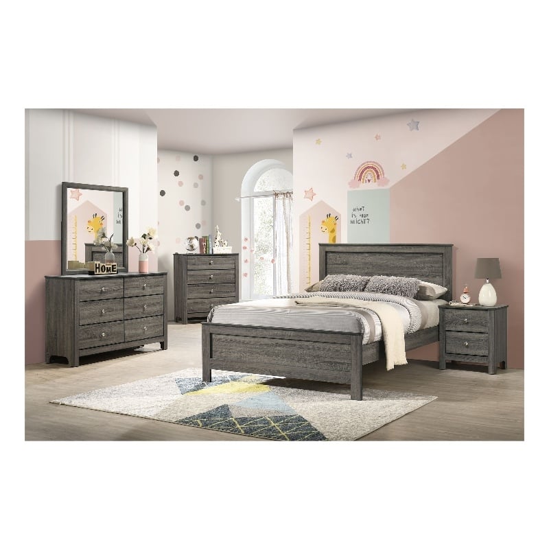 Picket House Furnishings Santino 2-Drawer Nightstand in Grey