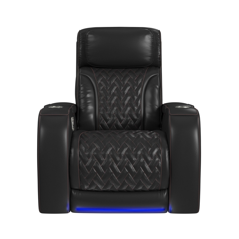 Picket House Furnishings Ascend P3 Recliner w/ wireless charger pocket in Black