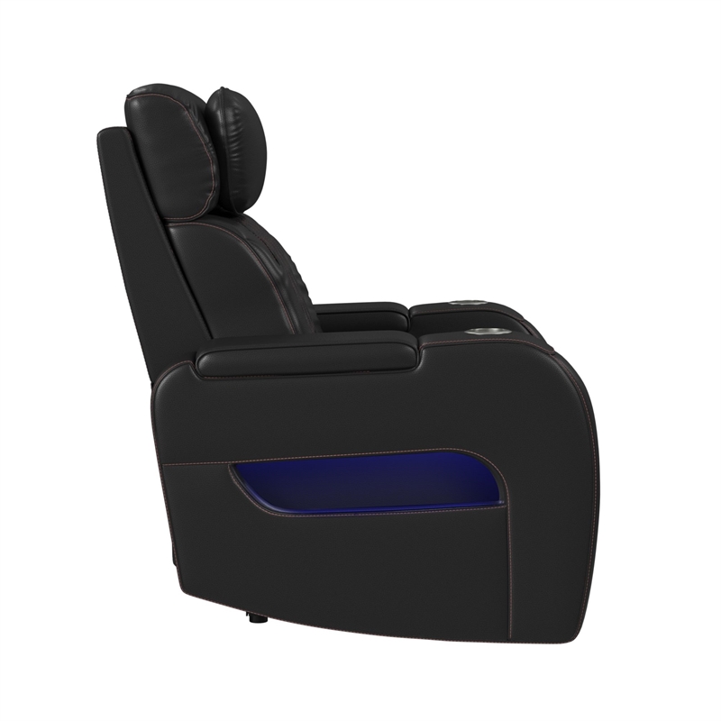 Picket House Furnishings Ascend P3 Recliner w/ wireless charger pocket in Black