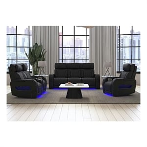 Picket House Furnishings Ascend P3 Recliner w/ wireless charger pocket in Black