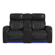 Picket House Furnishings Ascend P3 Loveseat w/  wireless charger pocket in Black