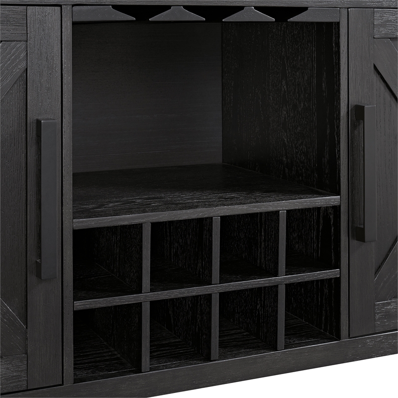 Picket House Furnishings Edge Server in Light Grey and Espresso