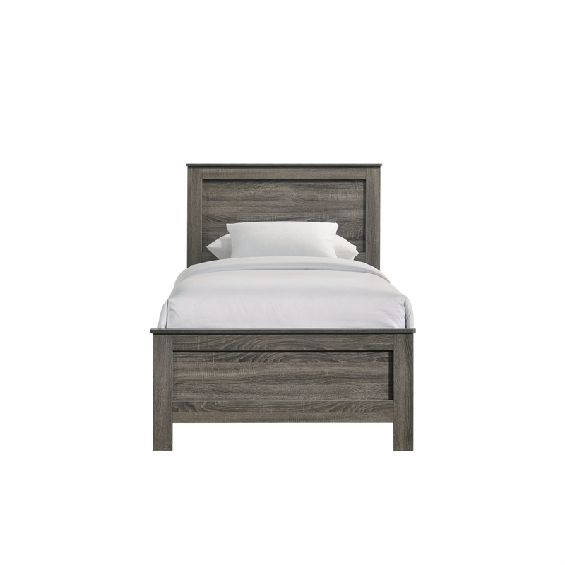 Picket House Furnishings Santino Twin Panel Bed in Grey