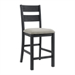 Picket House Furnishings Mendoza 5PC Counter Set w/ Table and 4 Chairs in Black