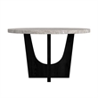 Picket House Furnishings Salem Round Counter Table w/ Grey Faux Marble - Black