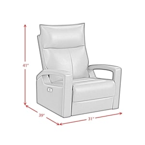 Picket House Furnishings Barnard P1 Recliner w/ Glider & Swivel in Del Mar Cream