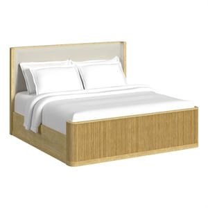 Picket House Furnishings Sutton King UPH 3PC Bedroom Set in White/Natural