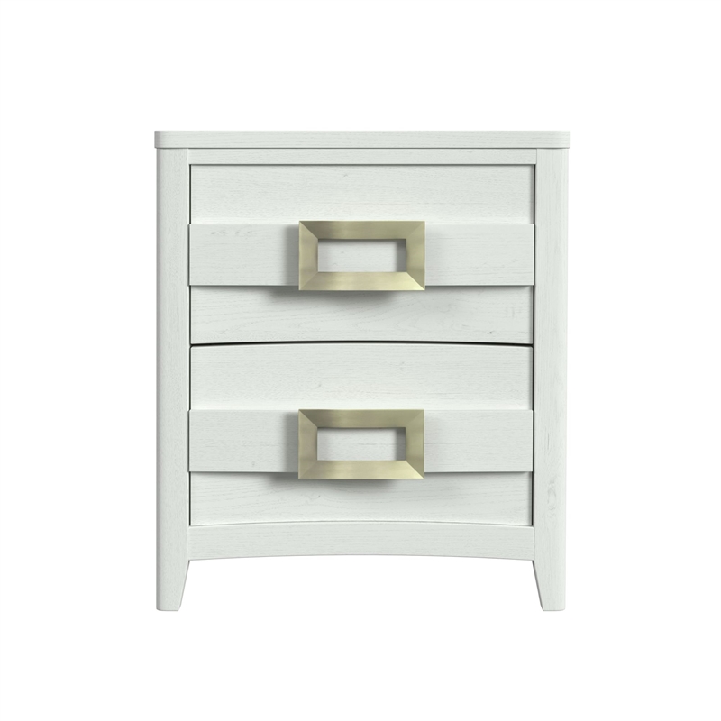 Picket House Furnishings Chett 2-Drawer Nightstand with USB in White