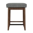 Picket House Furnishings Veronica Kitchen Island 2 Counter Stools - Grey/Walnut