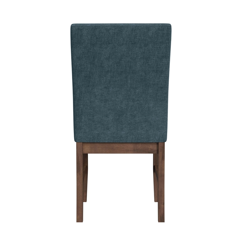 Picket House Furnishings Veronica Dining Side Chair w/ Denim Blue Fabric/Walnut