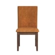 Picket House Furnishings Veronica Dining Side Chair with Orange Fabric in Walnut