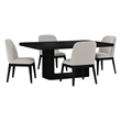 Picket House Furnishings Camelot 5PC Standard Height Dining Set in Black