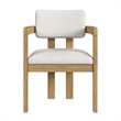 Picket House Furnishings Canal Arm Chair with Snow White/Natural