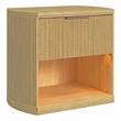 Picket House Furnishings Sutton  1-Drawer Nightstand w/Touch Light - Natural LED