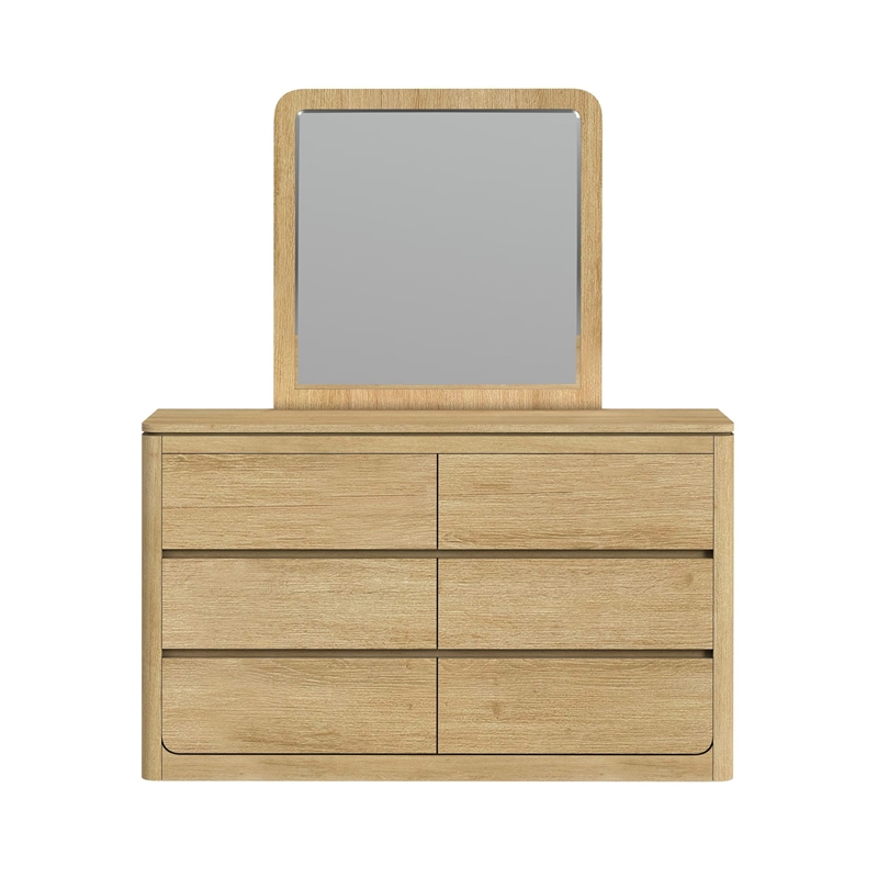 Picket House Furnishings Camelot Dresser and Mirror Set in Natural