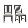 Picket House Furnishings Johnshaven Dining Side Chair in Light Grey/Espresso