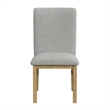 Picket House Furnishings Canal Square Back Dining Side Chair in Grey/Natural