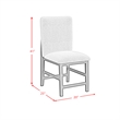 Picket House Furnishings Canal Square Back Counter Stool with Grey Fabric/Black