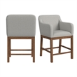 Picket House Furnishings Thorin UPH Counter Chair in Light Grey/Brown