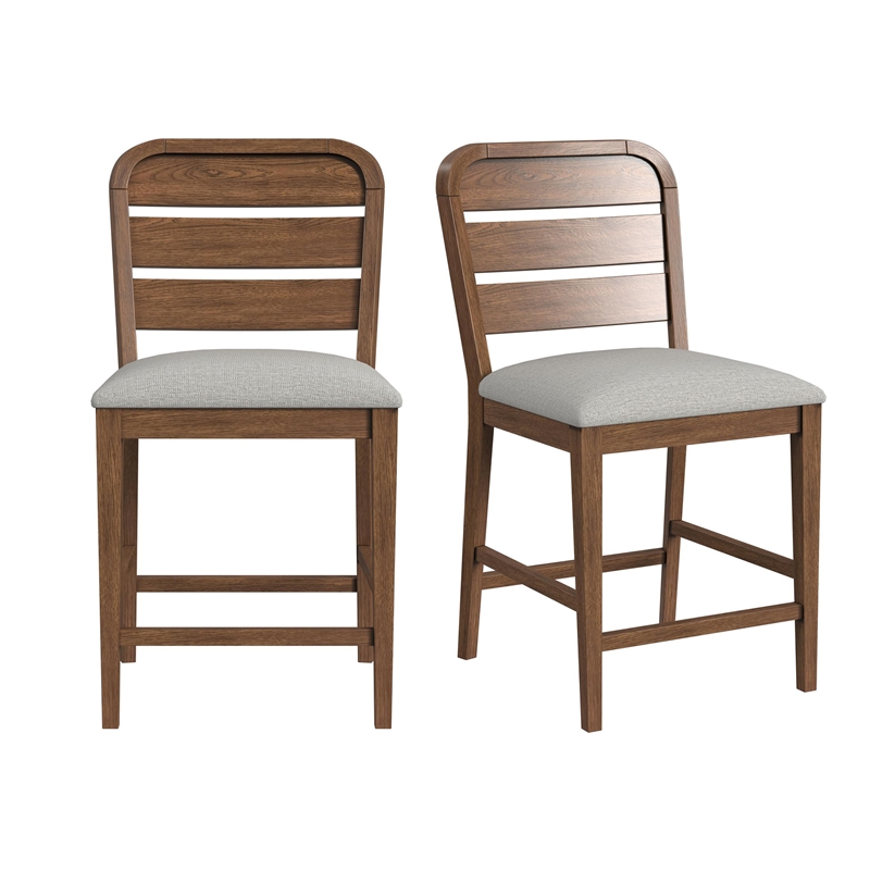 Picket House Furnishings Thorin Counter Chair in Light Grey/Brown