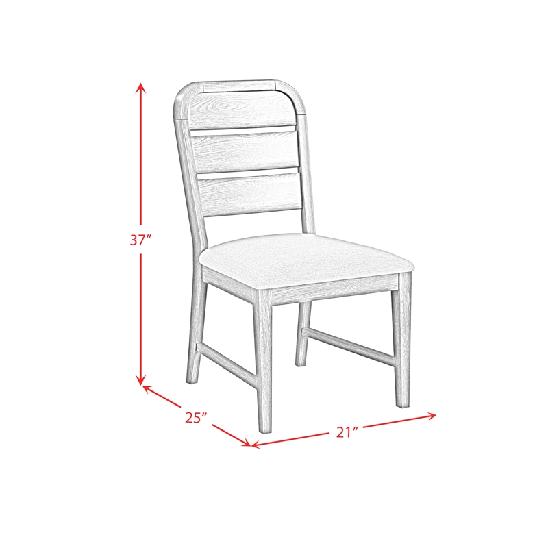 Picket House Furnishings Thorin Dining Side Chair in Light Grey/Brown