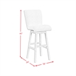 Picket House Furnishings Cambria UPH Swivel Bar Stool with Beige Boucle -Natural