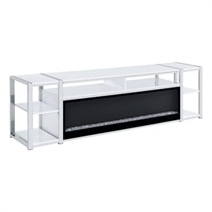 Picket House Furnishings Shauna 80&quot TV Console with Firelight in White