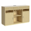 Picket House Furnishings Cambria Buffet with LED and Power in Off White/Natural