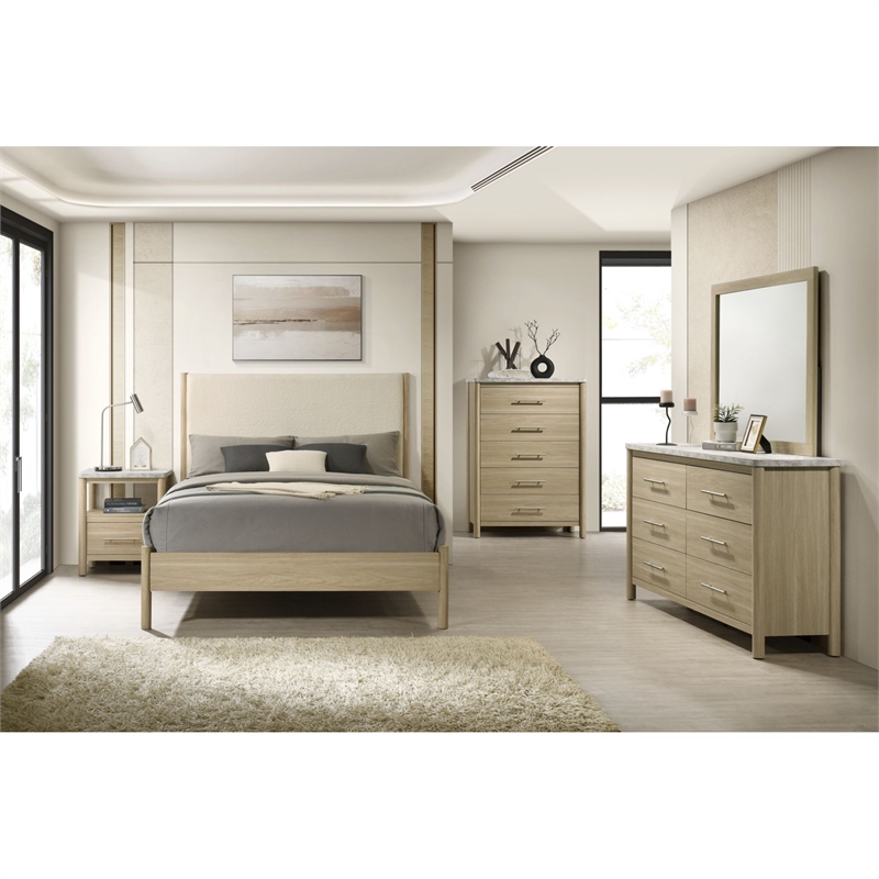 Picket House Furnishings Joanna Nightstand with USB in Natural