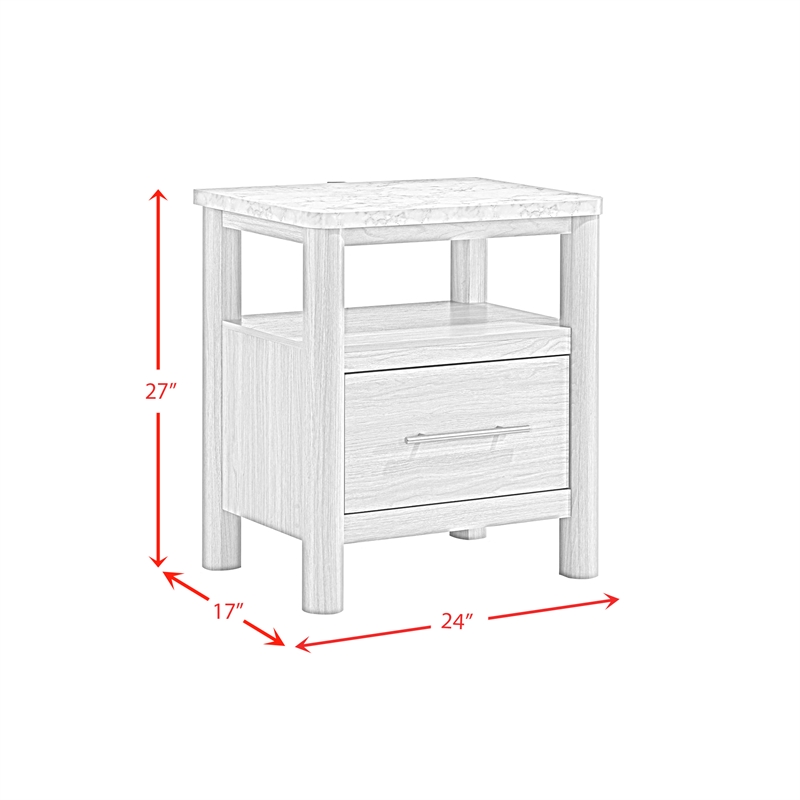 Picket House Furnishings Joanna Nightstand with USB in Natural