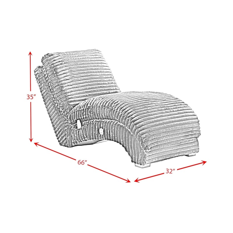 Picket House Furnishings York Chaise with Heat Massage USBC LED in Masis Black