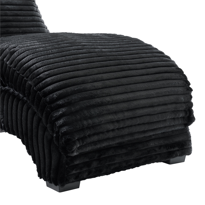 Picket House Furnishings York Chaise with Heat Massage USBC LED in Masis Black