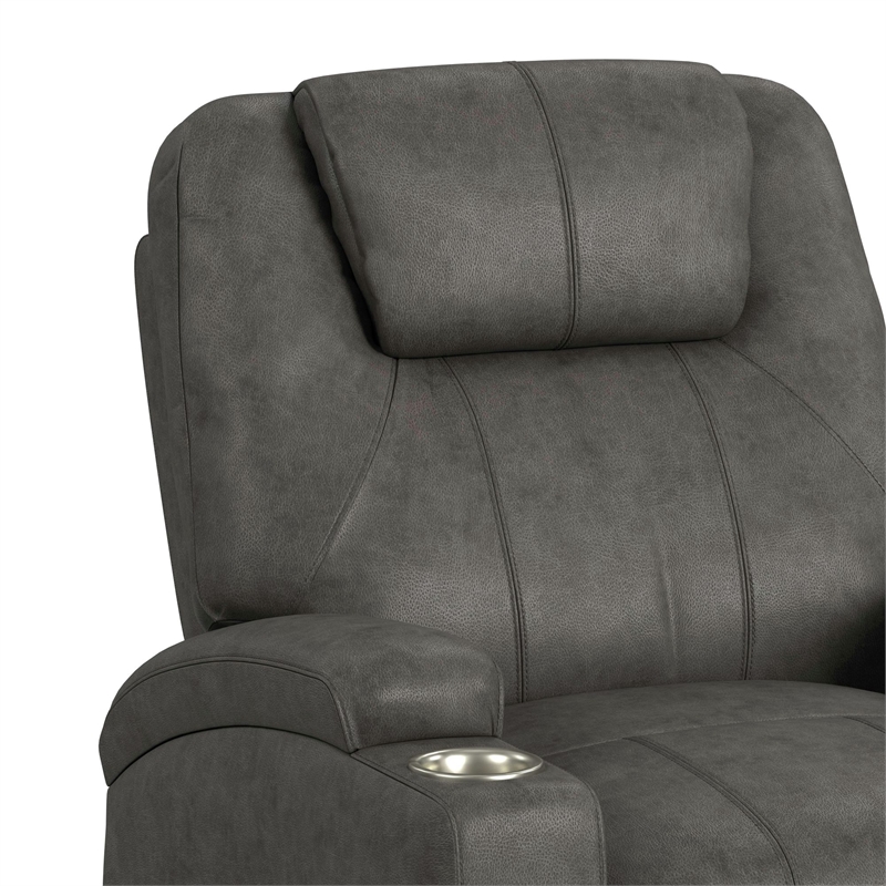 Picket House Furnishings Boston Lift Chair with Heat Massage in Simba DK Grey