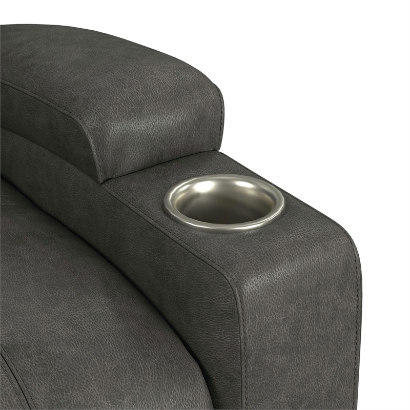Picket House Furnishings Boston Lift Chair with Heat Massage in Simba DK Grey