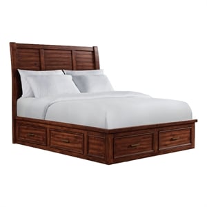 Picket House Furnishings Damen Queen Storage Bed in Rich Cherry