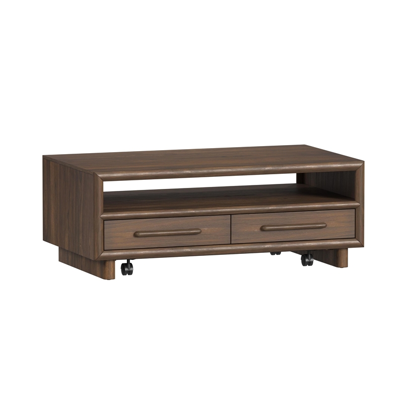 Picket House Furnishings Perth 4-Drawer Coffee Table with Casters in Brown