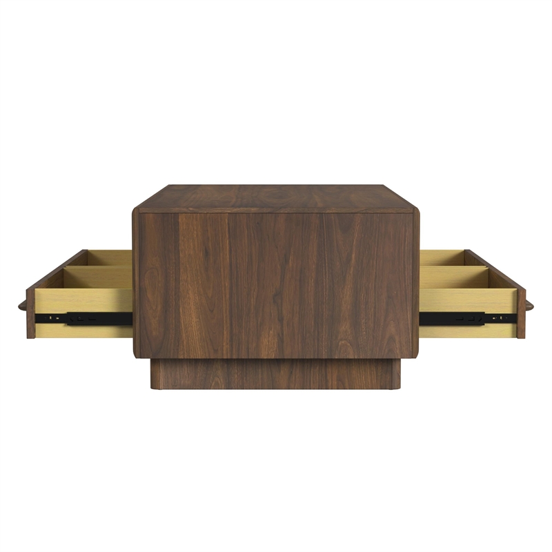 Picket House Furnishings Perth 4-Drawer Coffee Table with Casters in Brown