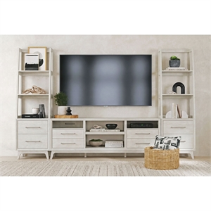 Picket House Furnishings Clare 71&quot TV Console without Fireplace Insert in Almond