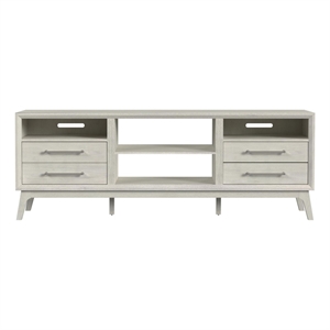 Picket House Furnishings Clare 71&quot TV Console without Fireplace Insert in Almond