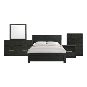 Picket House Furnishings Ardmore Bend Queen 5PC Bedroom Set in Black