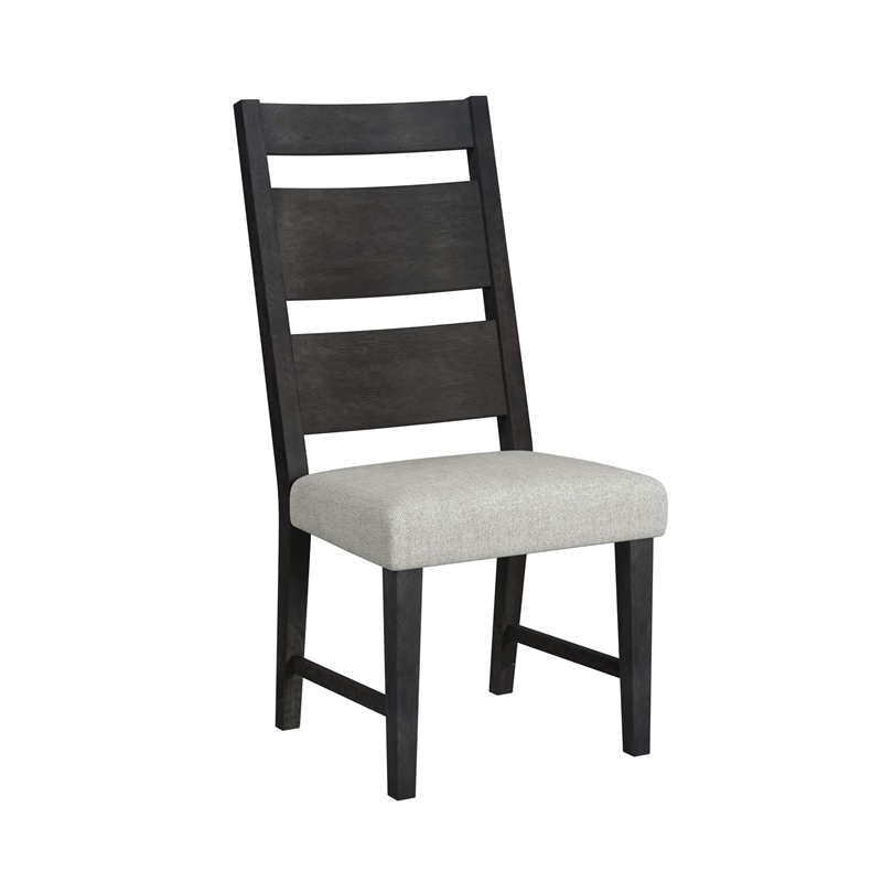 Picket House Furnishings Rizzo Wood Back Dining Side Chair with Beige Linen in Dark Espresso (2 Per Carton)