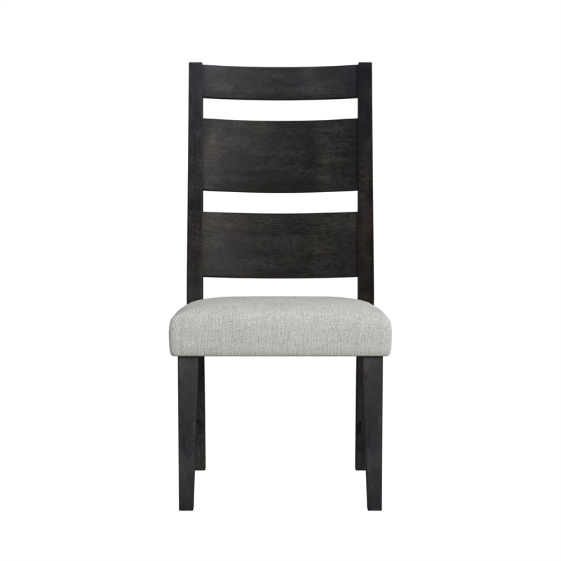 Picket House Furnishings Rizzo Wood Back Dining Side Chair with Beige Linen in Dark Espresso (2 Per Carton)