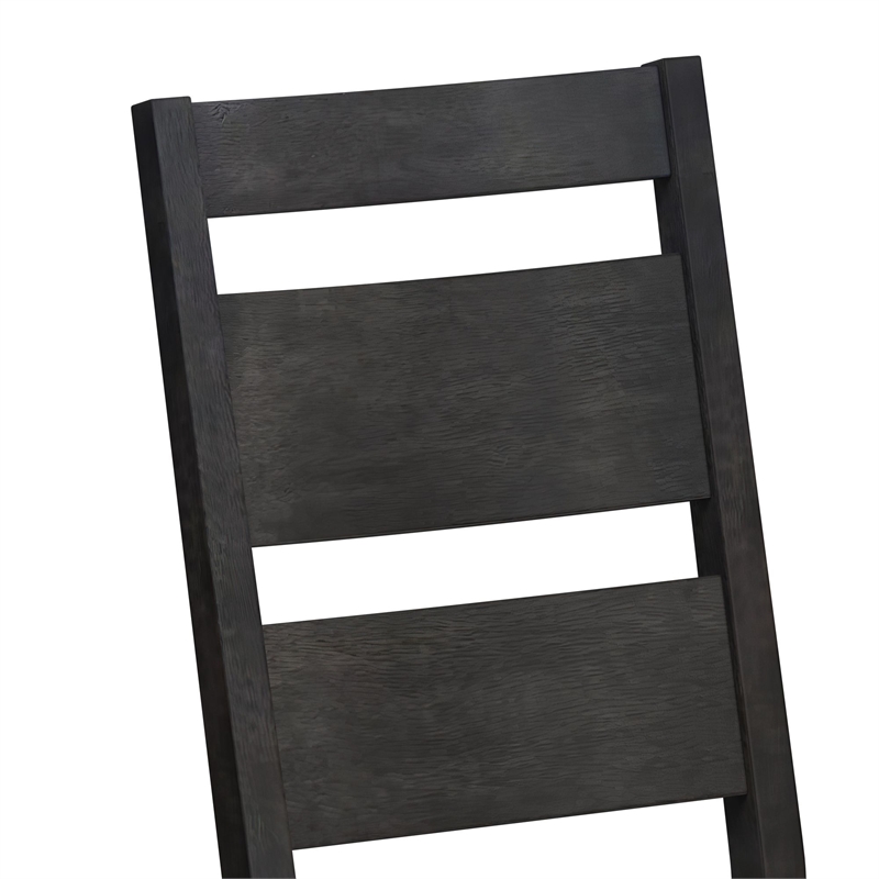 Picket House Furnishings Rizzo Wood Back Dining Side Chair with Beige Linen in Dark Espresso (2 Per Carton)