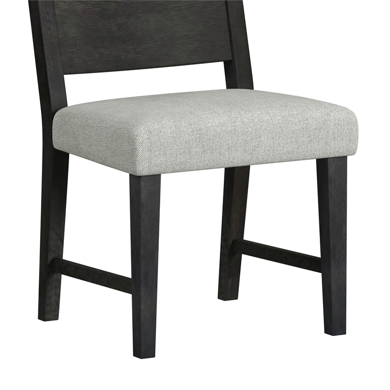 Picket House Furnishings Rizzo Wood Back Dining Side Chair with Beige Linen in Dark Espresso (2 Per Carton)